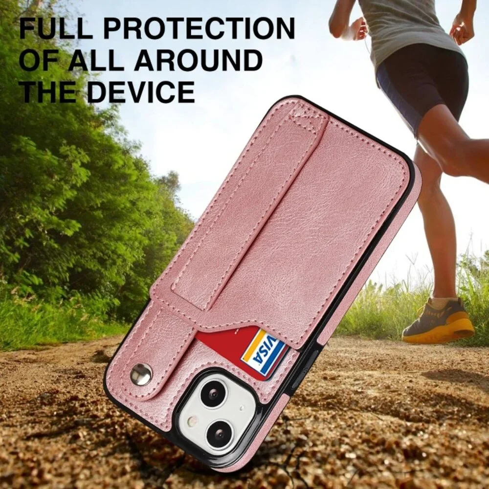 For iPhone 13 mini Crazy Horse Texture Shockproof TPU + PU Leather Case with Car